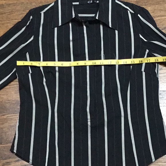 Dynamite Black/Cream striped Blouse - Picture 5 of 8